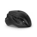 MET - Strale Road Cycling Helmet In Black Matt / Glossy Size Medium (56-58 cm)