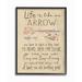 Stupell Industries Life Is like An Arrow Inspirational Typography Giclee Texturized Framed Art Wood in Brown | 20 H x 16 W x 1.5 D in | Wayfair