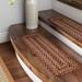 White 0.25 x 8.5 W in Stair Treads - Charlton Home® Allerton Red/Brown Stair Tread Natural Fiber/Cotton | 0.25 H x 8.5 W in | Wayfair