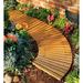 Plow & Hearth 4'L Roll-Out Curved Hardwood Pathway Wood in Brown/Gray | 17.75 W x 48 D in | Wayfair 52128