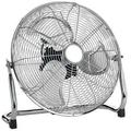 MP Essentials Chrome Metal High Velocity Cold Air Circulator Adjustable Floor Fan (14")