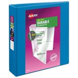 Avery Durable View 3 Ring Binder 2 Inch Slant Rings 1 Pool Blue Binder (17837)