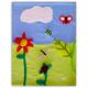 Zigozago - Baby Blanket Cradle Crib "Happy" in Soft Fleece with 3D Animals and Flowers