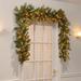 The Holiday Aisle® 9' Wintry Pine Pre-Lit Garland w/ 100 Lights in Brown/Green/Red | 3.5 H x 108 W x 12 D in | Wayfair THPS2014 34627784