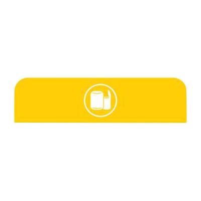 Rubbermaid® 1961598 Configure Yellow Cans Sign for 33 Gallon Waste Recycling Container