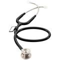 MDF MD One Stainless Steel Premium Dual Head Pediatric Stethoscope, Black Tube, Silver Chestpieces-Headset, MDF777C11