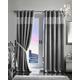 viceroy bedding PAIR OF VELVET STYLE DIAMANTE THERMAL BLACKOUT Eyelet Ring Top Curtains Including Pair of Matching TIE BACKS (66'' x 90'', Silver/Grey)