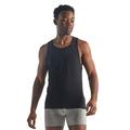 Icebreaker Men's Anatomica Tank Top - Running Vest - Merino Wool Underwear - Black/Monsoon, XXL