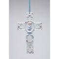 Cosmos Gifts "Jesus Loves Me" Baby Cross Shaped Ornament Ceramic/Porcelain in White | 5.5 H x 2.5 W x 0.25 D in | Wayfair 10174
