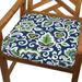Red Barrel Studio® Shivers Indoor/Outdoor Dining Chair Cushion, Polyester in Orange/Blue | 3 H x 20 W in | Wayfair RDBL2119 34889966