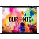 Duronic Projector Screen BPS90/43 | 90’’ Bar Projection Screen Size 183 x 137cm Matt White Ultra HD | Wall Ceiling Mountable Home Cinema School Office