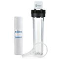 Whole House Sediment & Rust Complete Filtration System with Clear Housing 20 Big Blue Size 1 Ports