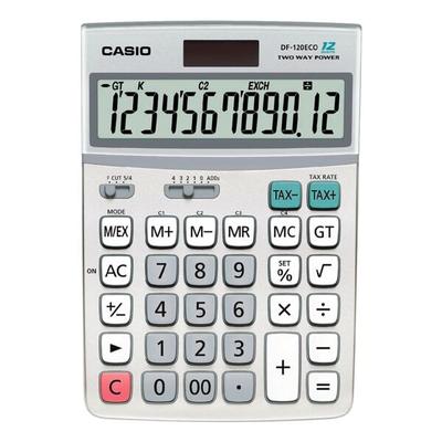 Taschenrechner »DF-120eco« grau, CASIO, 17.5x3.6x12.2 cm