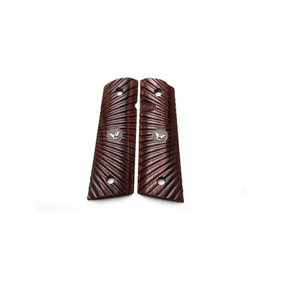Wilson Combat Grips Full-Size Coco Bolo Starburst Pattern Flat Bottom Brown 351CSBF