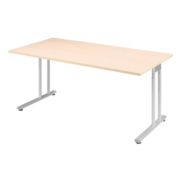 Geramöbel Schreibtisch »Lissabon« 180 cm beim Aufbau höhenverstellbar braun, 180x82x80 cm Image