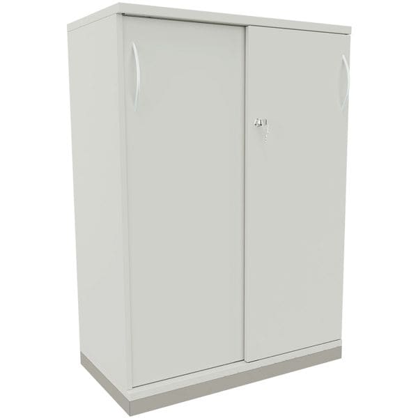 fm Büromöbel Schiebetürenschrank »Sidney« 80 cm breit 3 OH grau, 80x113.3x44.2 cm