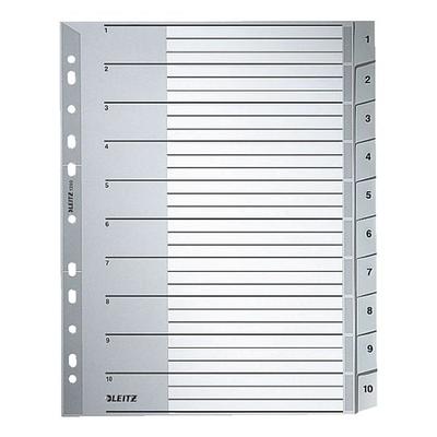 Leitz Kunststoffregister »1280« 1-10 A4 Maxi grau, 23.8x29.7 cm