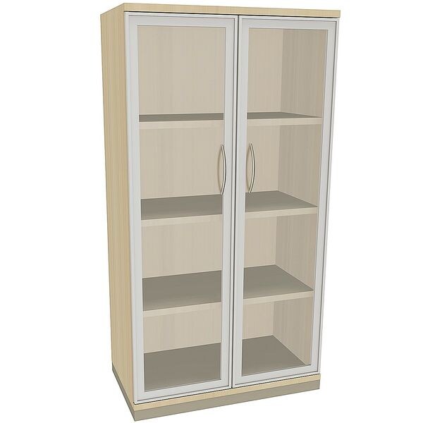 fm Büromöbel Aktenschrank »Sidney« 4 OH klare Acrylglastüren königsahorn, 80x151.7x44.2 cm Image