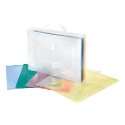 Foldersys Aktentasche mit Dokumententaschen A4 quer transparent, 35.4x5x25.2 cm