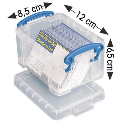 Ablagebox 0,3 Liter transparent, Really Useful Box, 12x6.5x8.5 cm