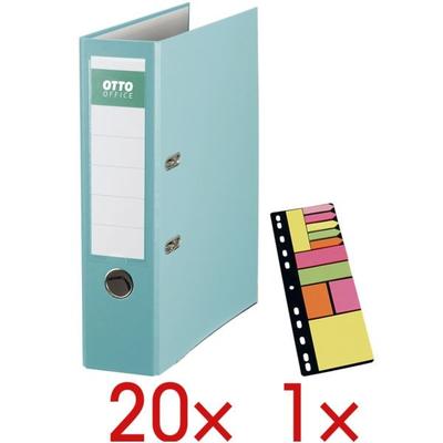 OTTO Office 20 Ordner »Exclusive I« inkl. 1 Packung Haftstreifen »Universal« türkis, 8x32x28.5 cm Image