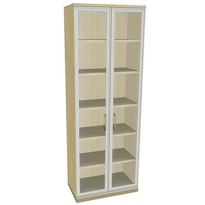 fm Büromöbel Aktenschrank »Oldenburg« 6 OH klare Acrylglastüren königsahorn, 80x222.1x44.2 cm Image