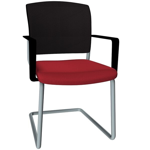 fm Büromöbel Besucherstuhl »Netgo« rot, 47x44.5 cm Image