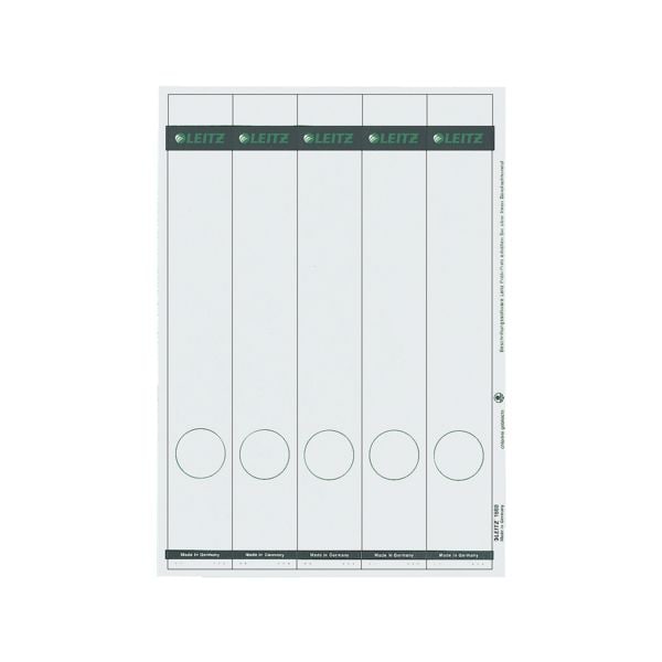 Leitz Ordnerrücken-Etiketten grau, 5 cm