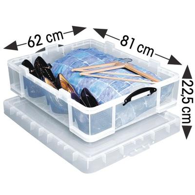 Ablagebox 70 Liter transparent, Really Useful Box, 81x22.5x62 cm