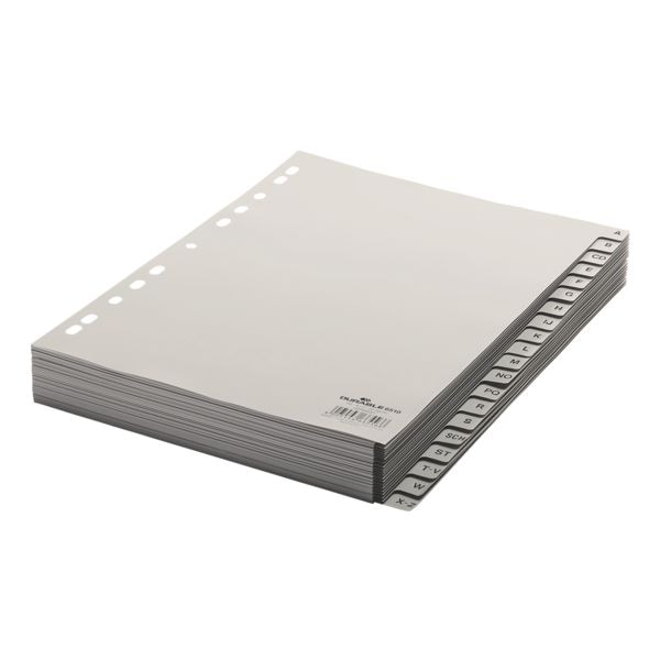 Durable Kunststoffregister A-Z 20-teilig A4 grau, 22.8x29.7 cm