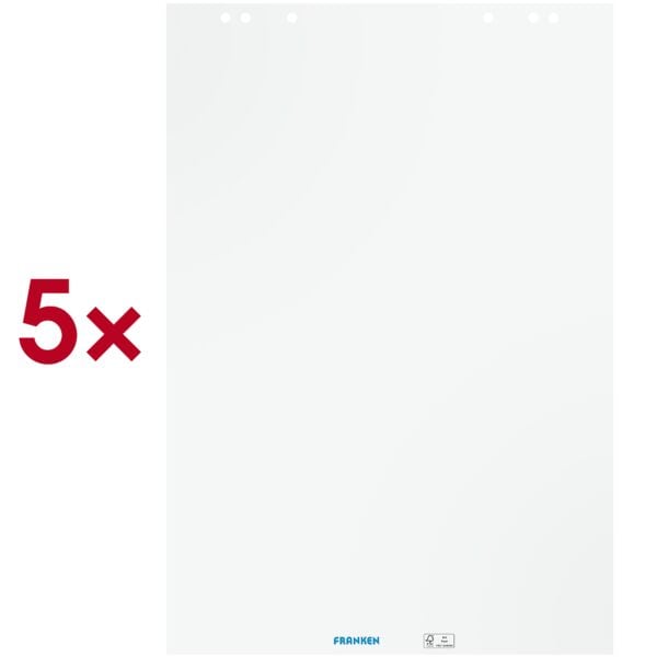 Franken Flipchartblöcke »F2120« blanko weiß, 68x98 cm Image