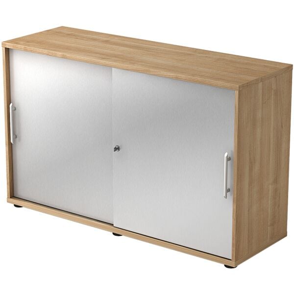 HAMMERBACHER Schiebetürenschrank 2 OH braun, 120x74.8x40 cm