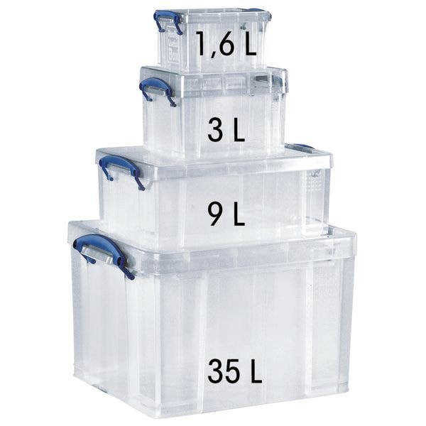 Really Useful Box Ablageboxen-Set transparent, 48x31x39 cm Image
