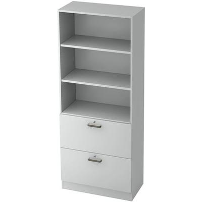 Aktenregal »OTTO Office Line IV« 80 cm breit 5 OH mit 2 Hängeregister grau, OTTO Office Premium, 80x200.4x42 cm