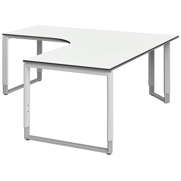 röhr Winkel-Schreibtisch »Objekt Plus« 90° Winkel rechts weiß, 180x82x80 cm Image