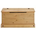 Corona Pine Ottoman Bedding Box Toy Chest Traditional Mexican Solid Wood