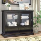 Three Posts™ Courtdale 45" Wide Server Wood in Black | 36 H x 45 W x 17 D in | Wayfair THPS2480 36853662