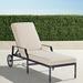 Grayson Chaise Lounge Chair with Cushions in Black Finish - Resort Stripe Cobalt - Frontgate