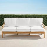 Cassara Sofa with Cushions in Natural Finish - Coral/Red, Standard - Frontgate