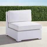 Set of 2 Palermo Center Chairs with Cushions in White Finish - Solid, Special Order, Sailcloth Aruba, Standard - Frontgate