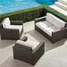 Palermo 3-pc. Loveseat Set in Bronze Finish - Dove with Canvas Piping - Frontgate