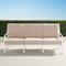 Grayson Sofa with Cushions in White Aluminum - Sunbrella Rain, Rain Resort Stripe Cobalt - Frontgate