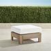 St. Kitts Ottoman in Weathered Teak with Cushion - Rain Sand, Standard - Frontgate