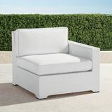 Palermo Right-facing Chair with Cushions in White Finish - Solid, Special Order, Black, Standard - Frontgate