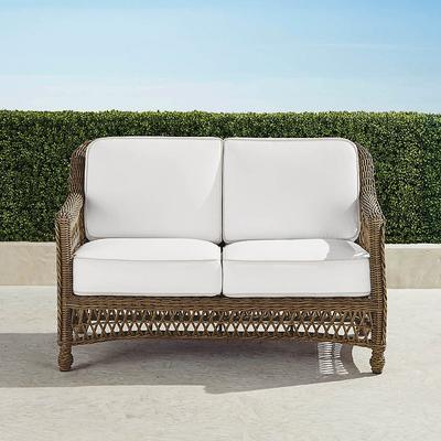 Hampton Loveseat in Driftwood Wicker - Standard, Black - Frontgate