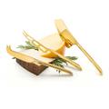 Viski Belmont™ 3 Piece Cheese Knife Set Gold/Stainless Steel/ Flatware in Gray/Yellow | Wayfair 4446