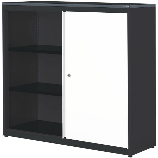 mauser Stahlschrank mit Schiebetüren »Kontoro« 125 cm grau, 125x123.5x48.2 cm Image