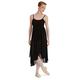 Capezio Camisole Empire Dress Dance Costume, Elegant Dance Costumes With Leotard & Flowing Georgette Skirt, Sleeveless Dress For Women, Ideal For Lyrical & Ballet Dance - Black, XS (Xtra Small)