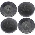 SPARES2GO Carbon Vent Extractor Filter compatible with IKEA Cooker Hood (4 Filters)