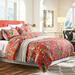 Sweety Pie Inc Tropical Floral Duvet Cover Set Cotton Sateen in Blue/Green/Orange | Full/Queen Duvet Cover + 2 Standard Shams | Wayfair EK102